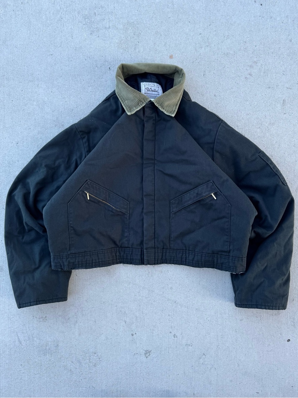 Vintage Walls Cropped Work Jacket